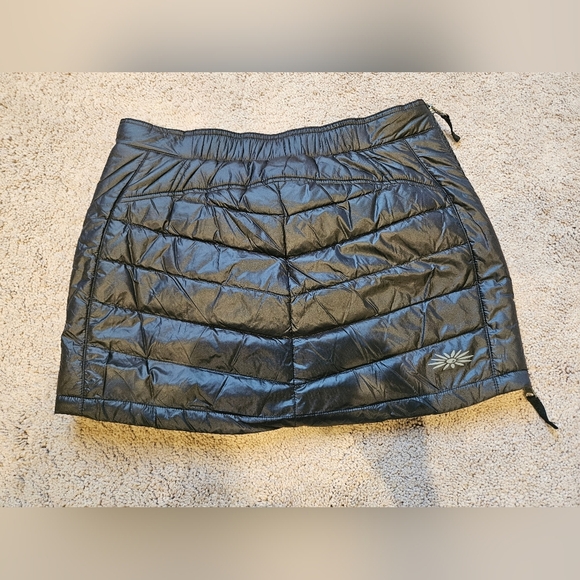 SKHOOP Black Quilted Duck Down Skirt Size S women’s Sweden NWOT - Picture 1 of 10